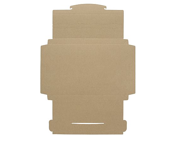 ダンボール　ラクポスBOX　312-25　10枚 整然と積み重ねられたダンボールの箱が見える状態