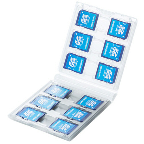 SDｶｰﾄﾞｹｰｽ 12枚収納 ｸﾘｱ 1個画像