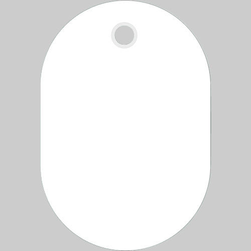 小判札(無地札) 白 60×40mm ｽﾁﾛｰﾙ樹脂 1枚画像