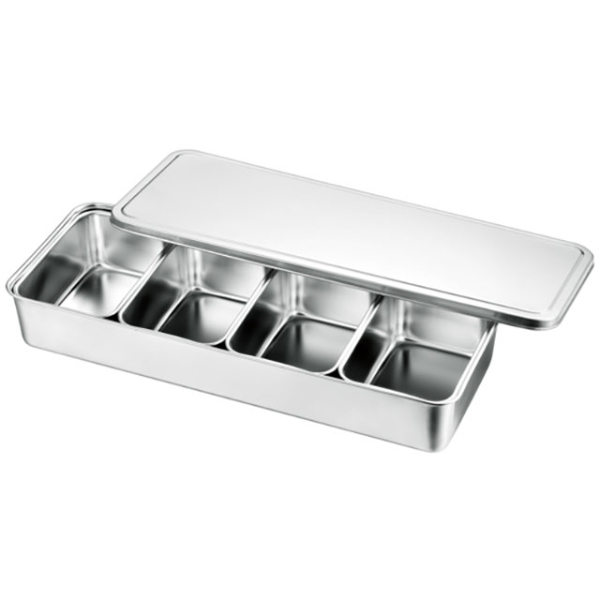 調味料入れ AG18-8 中型調味料入バット4ヶ入 横長型 赤川器物製作所画像