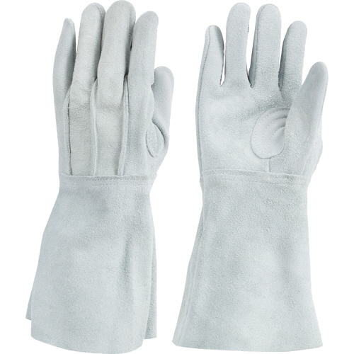 溶接用 牛床革5本指 W-335(外縫い) ｸﾞﾚｰ 1双画像