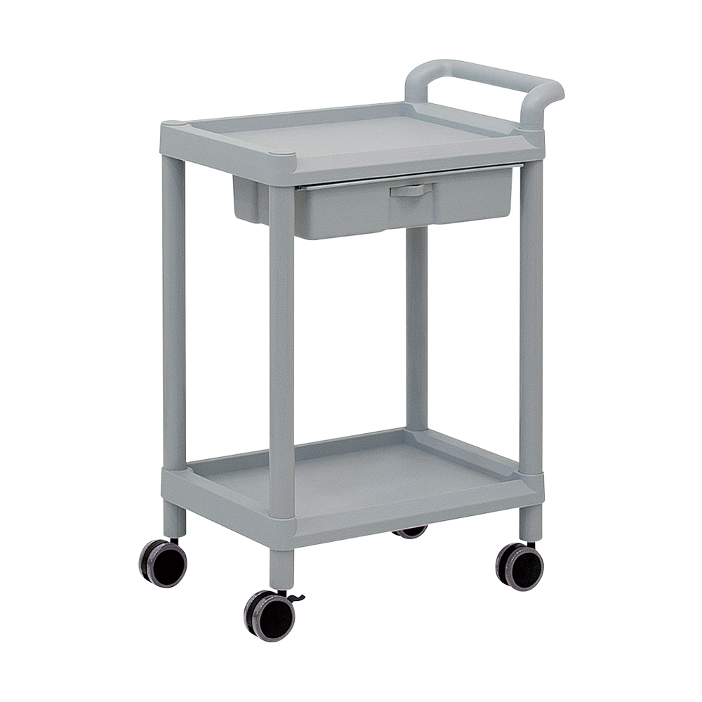 モバイルストレージカート　2段　598×370×840mm（引出し･ハンドル付)画像