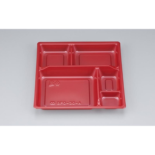 シーピー化成 弁当容器 BFO-30-A 赤BS 中仕切画像