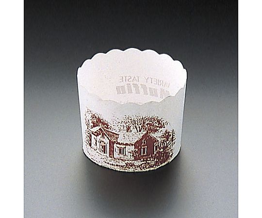 マフィンカップハウス柄白 M-405(100枚入)画像