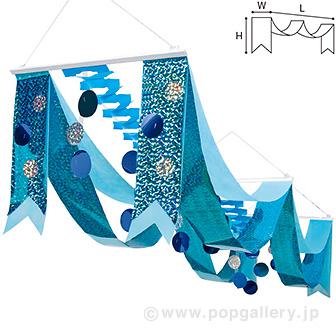 水玉ドットプリーツ2連ペナント画像