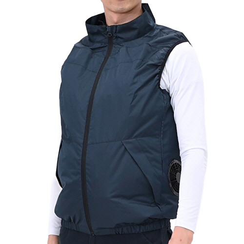 ﾌｧﾝ付きｳｪｱ KAZEfit ﾍﾟﾙﾁｪ2個付きﾀｲﾌﾟ ﾈｲﾋﾞｰ 3Lｻｲｽﾞ 1着画像