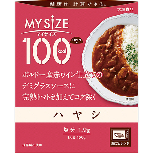100kcalﾏｲｻｲｽﾞ ﾊﾔｼ 150g 1食画像