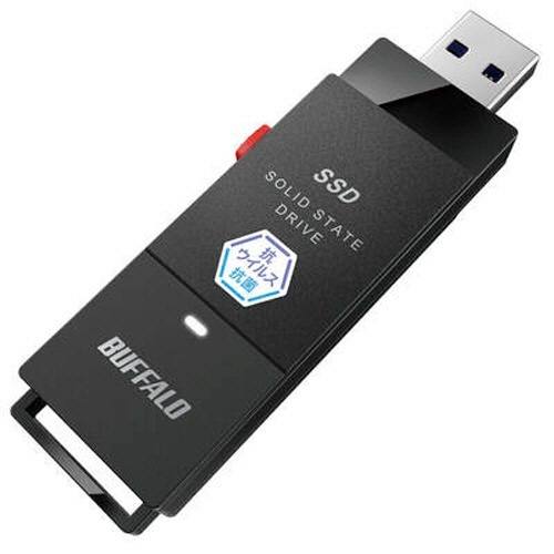 USB3.2(Gen1) TypeA 抗ｳｲﾙｽ･抗菌 TV録画対応ｽﾃｨｯｸ型SSD 250GB ﾌﾞﾗｯｸ 1個画像
