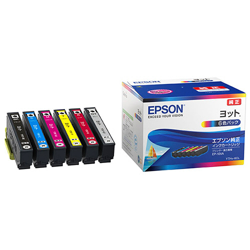 ｲﾝｸｶｰﾄﾘｯｼﾞ ﾖｯﾄ 6色ﾊﾟｯｸ YTH-6CL 1箱(6個:各色1個)画像