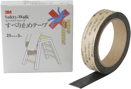 セーフティウォークすべり止めテープＡ　黒２５ｍｍ幅画像