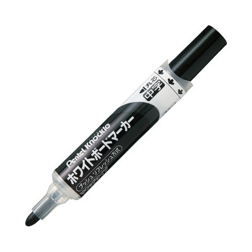 ホワイトボードマーカー　ノックル　中字丸芯　黒５本画像