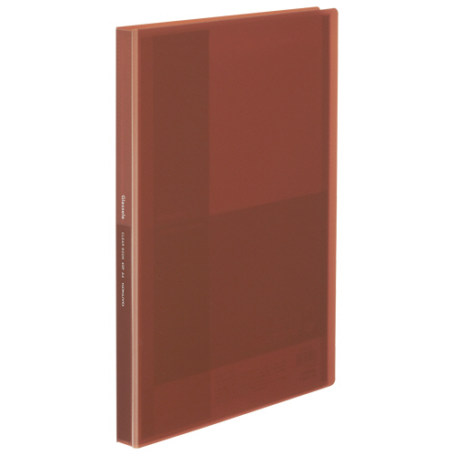 ｸﾘﾔｰﾌﾞｯｸ(Glassele) 固定式 A4ﾀﾃ 40ﾎﾟｹｯﾄ 背幅23mm ﾌﾞﾗｳﾝ 1冊画像