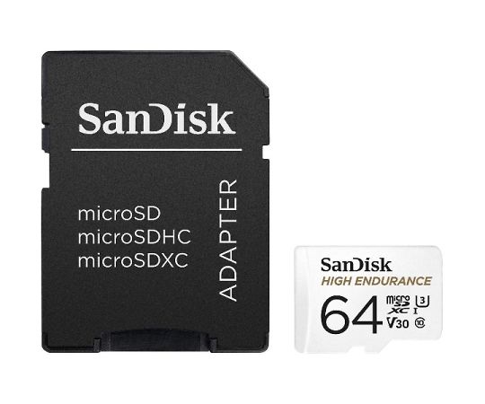 高耐久microSDXCメモリカード(64GB、UHS-I、U3、V30、C10)画像