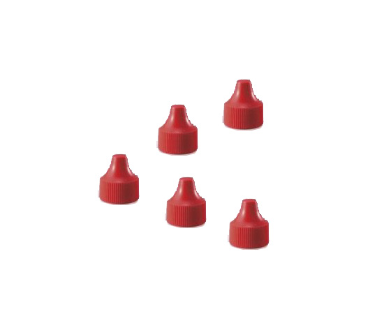 微量定量点滴びん用 キャップ 3mL用 赤 1箱（100個入）画像