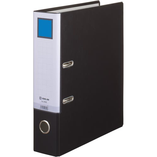 レバー式アーチファイルＡ４縦　背幅７３ｍｍ黒１０冊画像