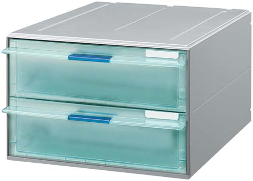 レターケースＵＮＩＦＥＥＬ透明引き出し深型２段×３画像