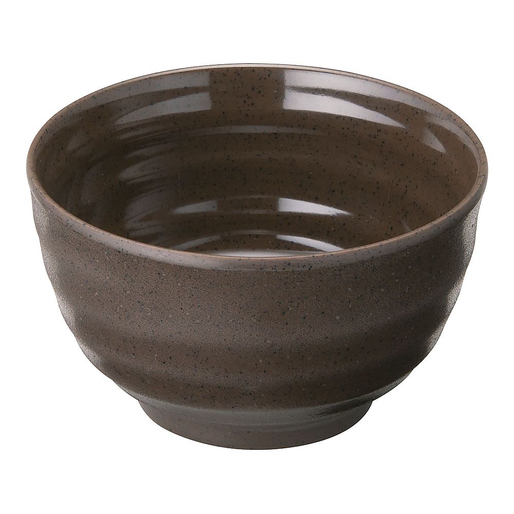メラミンウェア　茶　飯器　小画像