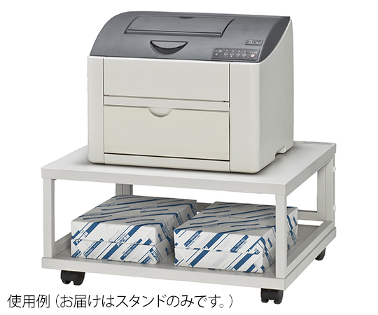 プリンタスタンド 滑らかな表面と二段階の棚を持つスタンドの側面