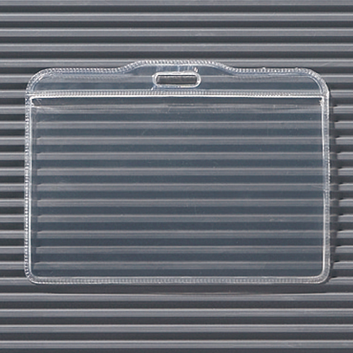 名札用ﾎﾙﾀﾞｰ ﾖｺ型 ｿﾌﾄﾀｲﾌﾟ 1ﾊﾟｯｸ(10枚)画像