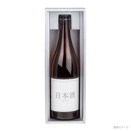 贈答箱 K-1580 白銀720ml×1本 ヤマニパッケージ 贈答箱が正面から撮影されており、鮮やかなデザインが際立っている状態