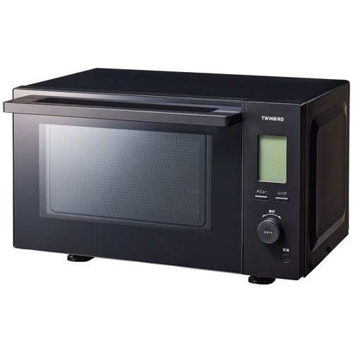 センサー付フラット電子レンジ 23L ブラック 1台画像
