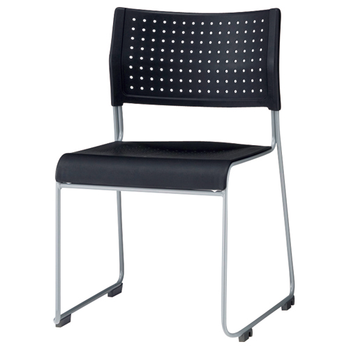 ｽﾀｯｷﾝｸﾞﾁｪｱ 樹脂座ﾀｲﾌﾟ ﾌﾞﾗｯｸ 1脚画像