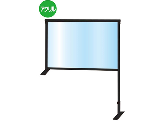 ブラックカウンターパーテーション　600×900mm画像