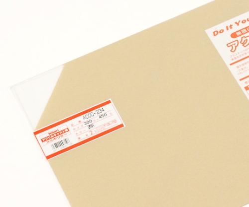 アクリルキャスト板 300×450×2mm 透明画像