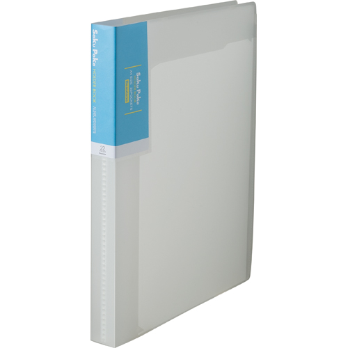 ｻｸﾎﾟｹﾎﾙﾀﾞｰﾌﾞｯｸ A4ﾀﾃ 22ﾎﾟｹｯﾄ 背幅32mm ｸﾘﾔｰ 1冊画像