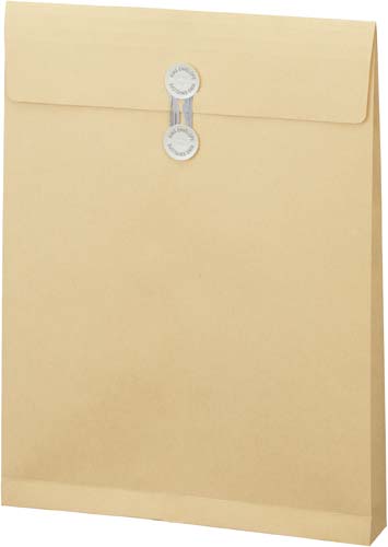 マチハトメ付クラフト封筒　角２　１２０ｇ　１０枚画像