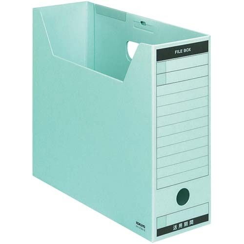 ファイルボックス　Ｂタイプフタ付　Ａ４横　青　５個画像