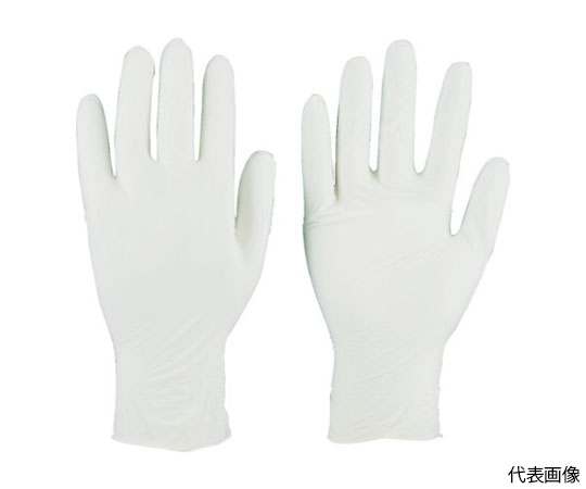 ニトリル製使い捨て極薄手袋　粉無し　M　ホワイト　（200枚入）画像