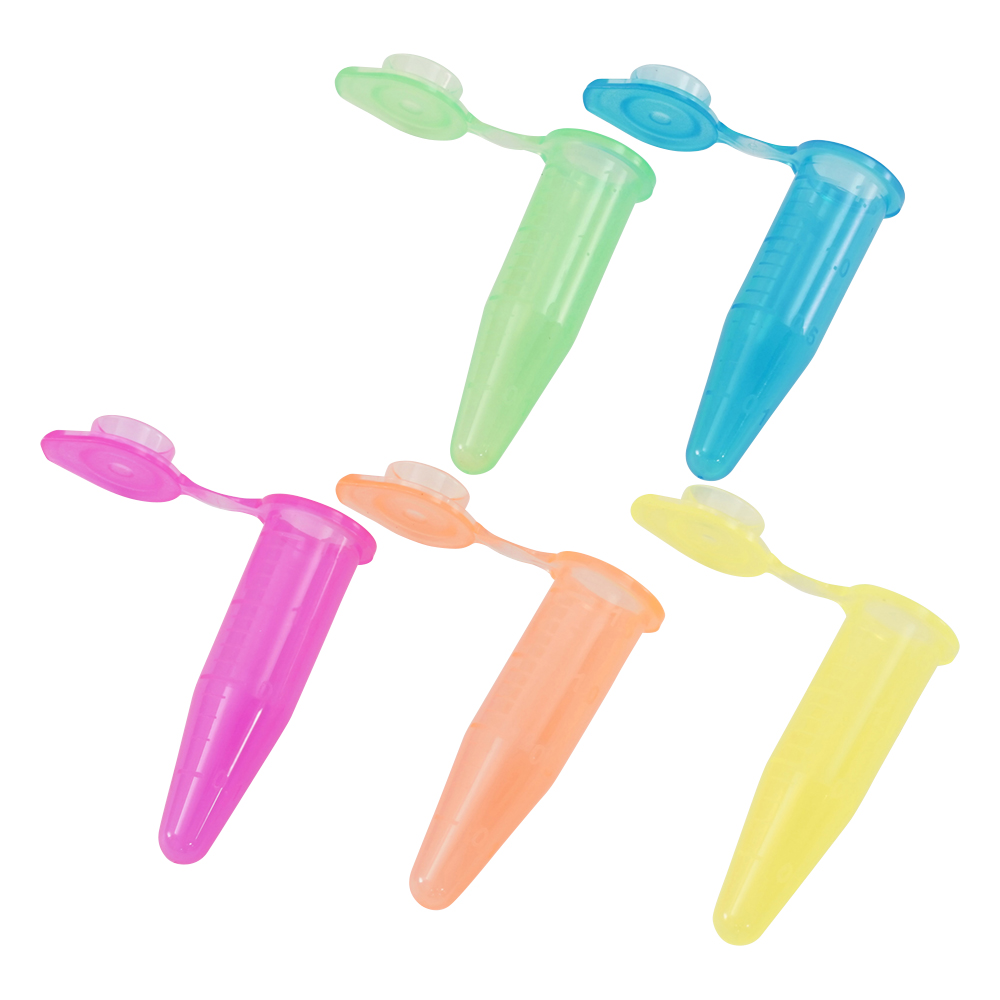 マイクロチューブ（高遠心タイプ） 蛍光5色 1.5mL 1袋（500本入）