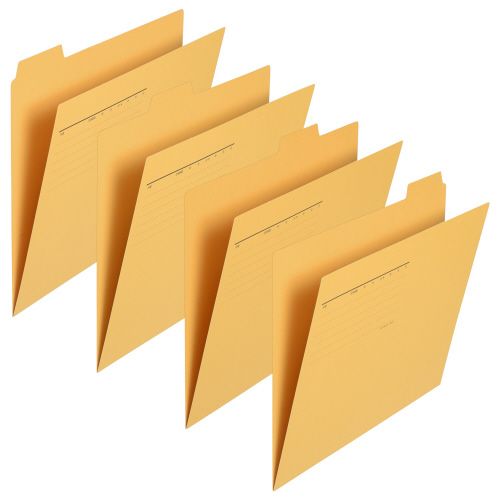 カットフォルダー　４山Ａ４横　イエロー×１０画像