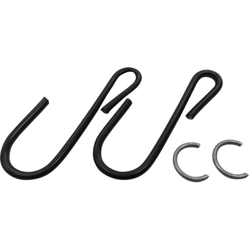 金具 ｺﾞﾑﾛｰﾌﾟ金具Gｾｯﾄ 黒ﾀｷﾛﾝｸﾞﾌｯｸ2止金具2 1ｾｯﾄ画像