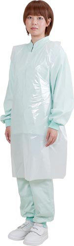 ポリエチレンエプロンエコノミー　５０枚入　ホワイト画像