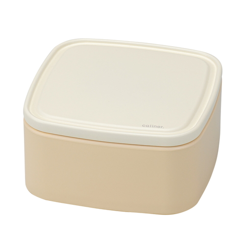 弁当箱　1段　340ml　caliner　Pack　Lunch　S　ホワイトベージュ画像