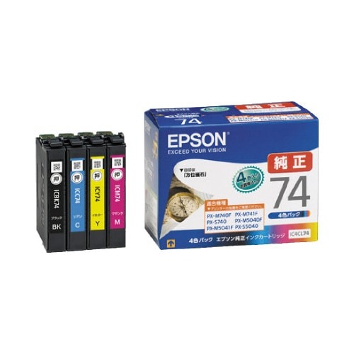 純正インク　ＩＣ４ＣＬ７４　４色パック画像