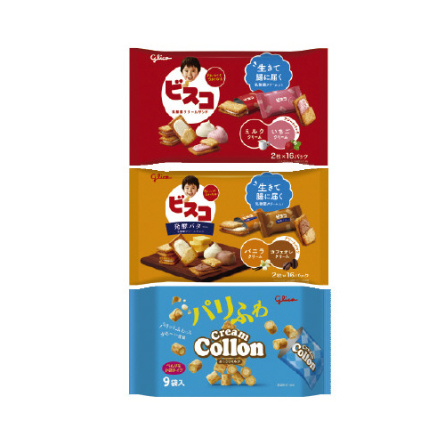 ビスコ・クリームコロン３種アソート画像