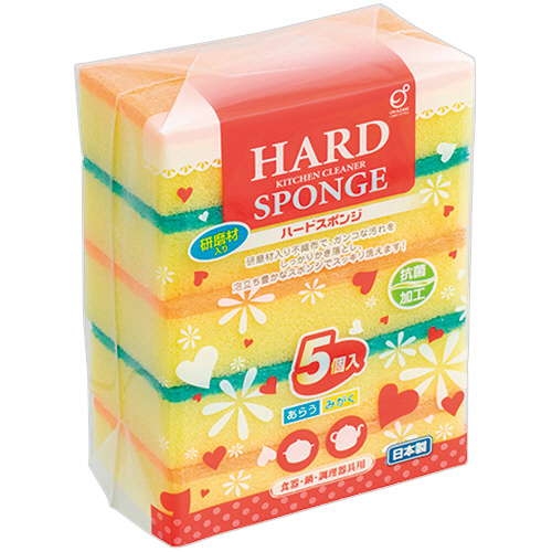 ﾊｰﾄﾞｽﾎﾟﾝｼﾞ 1ﾊﾟｯｸ(5個)画像