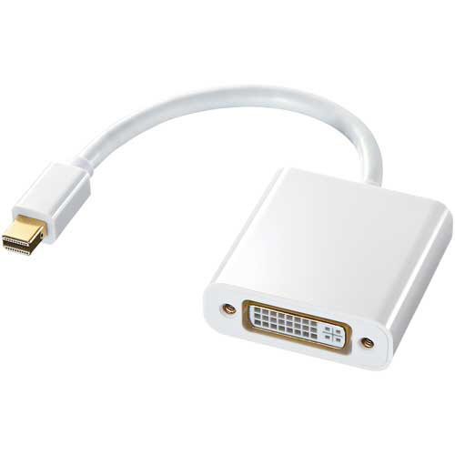 Mini DisplayPort-DVI変換ｱﾀﾞﾌﾟﾀ ﾎﾜｲﾄ 1個