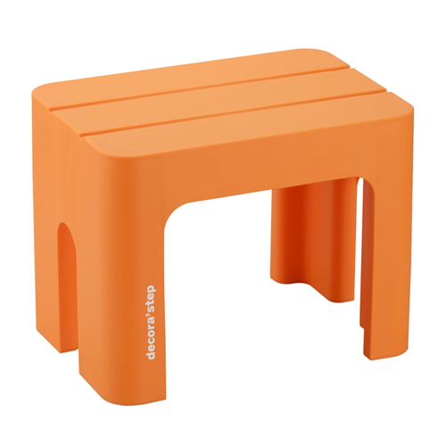 ステップ 台 踏み台 squ＋ デコラステップ トール S 幅39cm 高さ30cm オレンジ画像