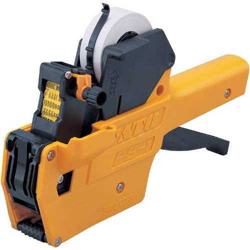 一段型ハンドラベラーＰＢ－１　本体　６桁印字画像