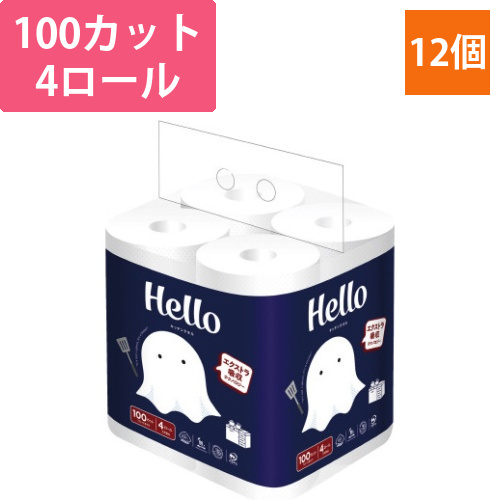 ハローキッチンタオル100カット4ロール×12画像
