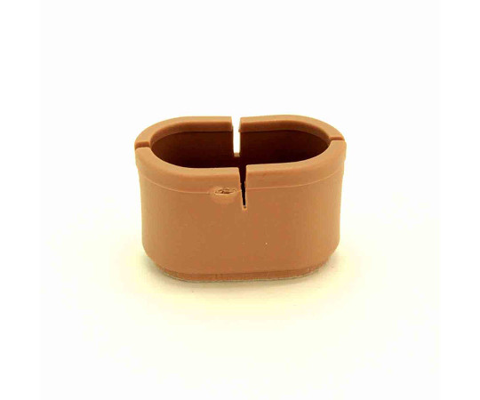 ワイドフェルトキャップ　長丸脚用　22-28mm×44-50mm　薄茶　4個入画像
