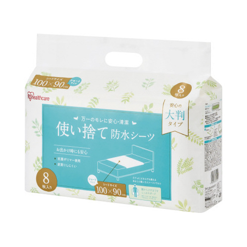 使い捨て防水シーツ大判タイプ　ショート　８枚入画像