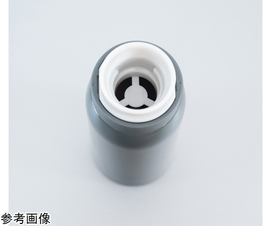 モテコSC栓 マグボトル 350mL GY シンプルなデザインのグレーのマグボトルが水平に置かれている状態