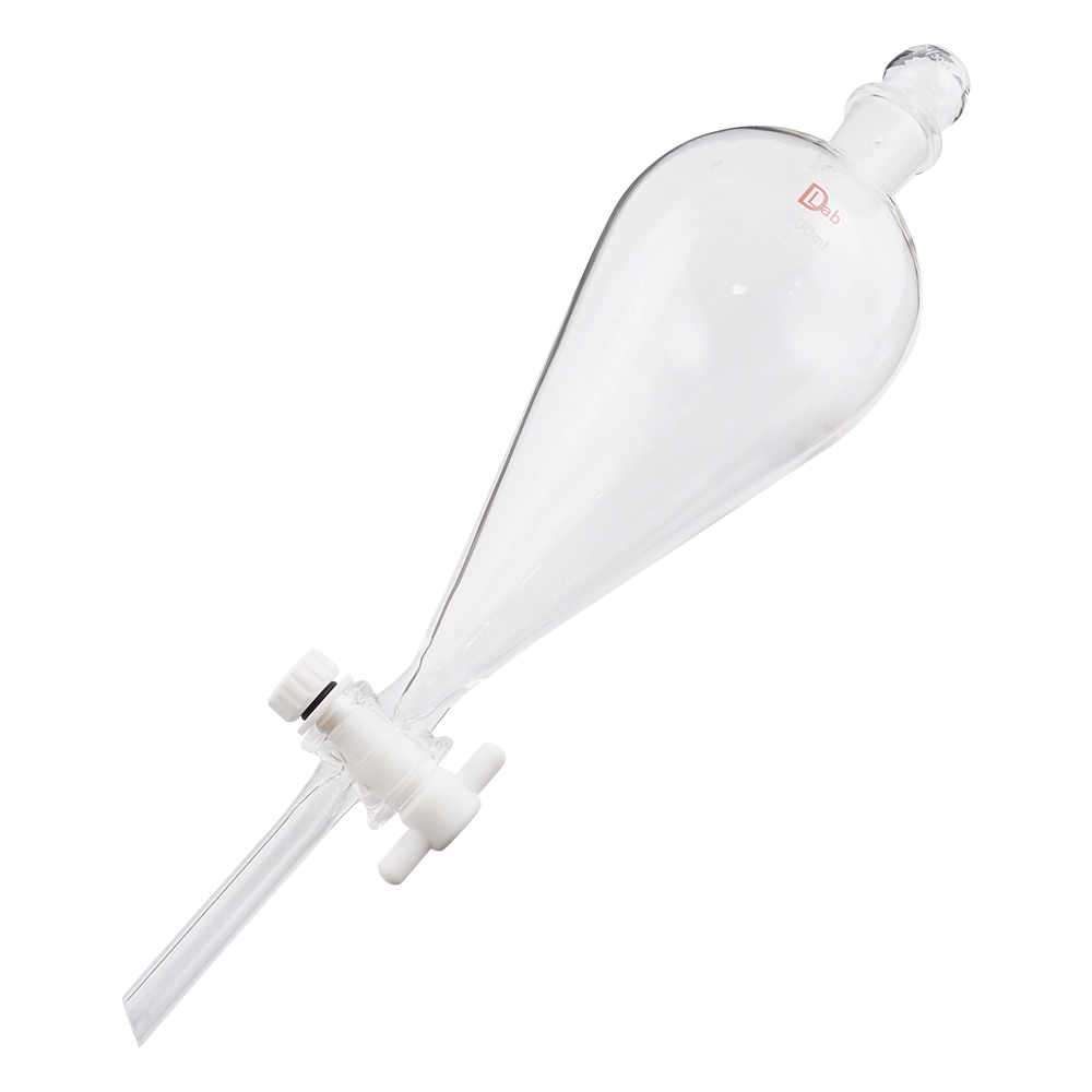 分液ロートスキーブ型　PTFEコック付　500mL画像