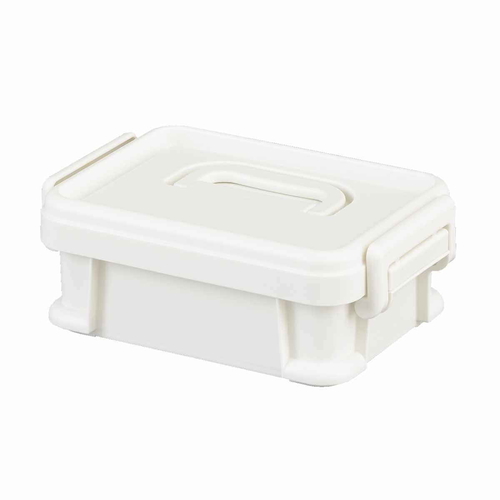 収納ボックス ナチュラトラックス 幅24.5×奥行17.2×高さ9cm 24S フタ付き ホワイト画像