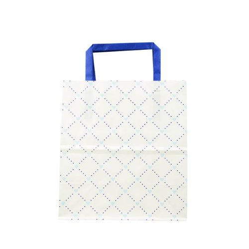 紙手提袋 H平181 ハートキルティング ブルー パックタケヤマ [ケース販売]画像